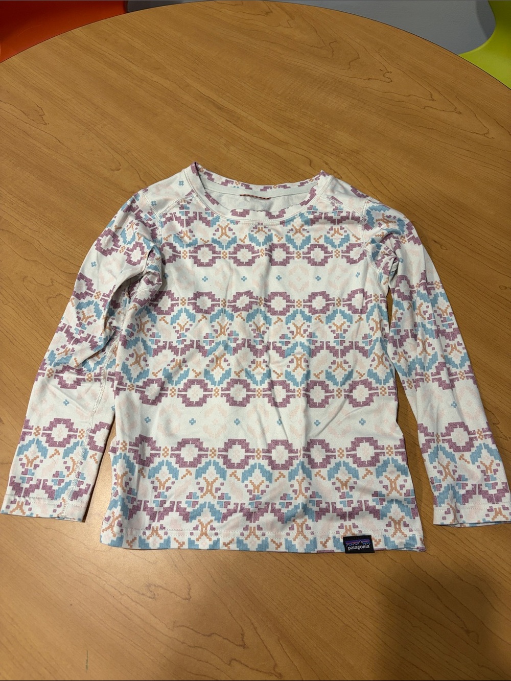 Patagonia Long Sleeve Fair Isle Pattern Capilene Baselayer